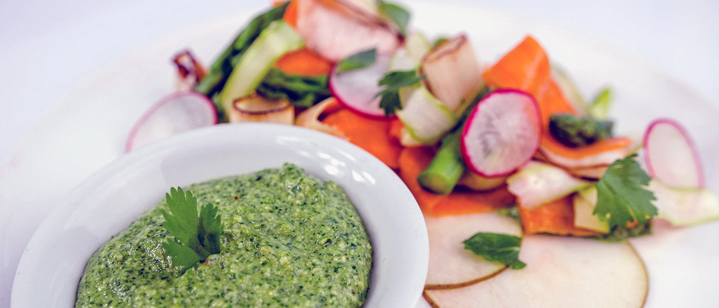 Vegetable "Pasta" with Thai Pesto