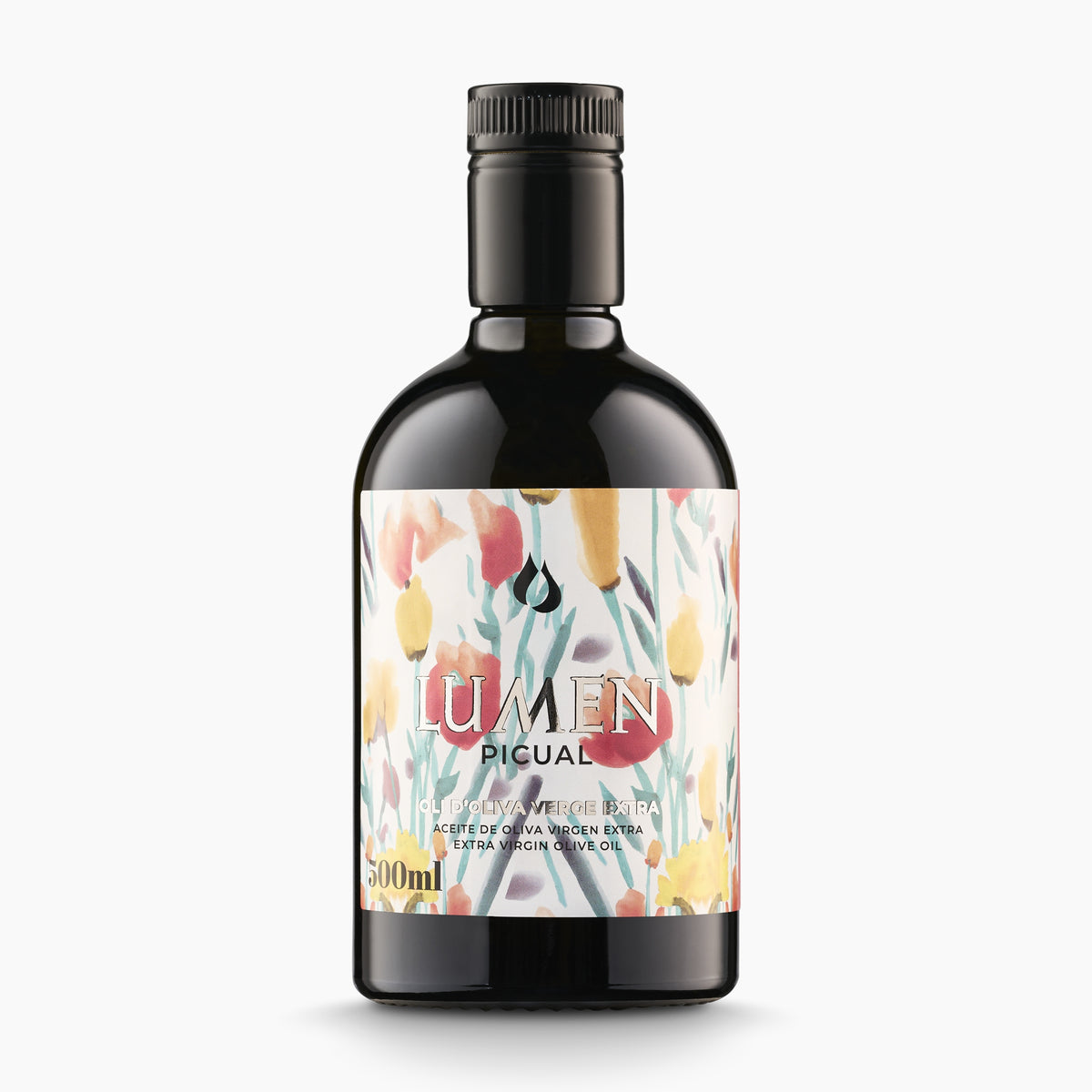500 ml bottle of Llàgrimes del Canigó Lumen Picual from Catalonia, Spain.