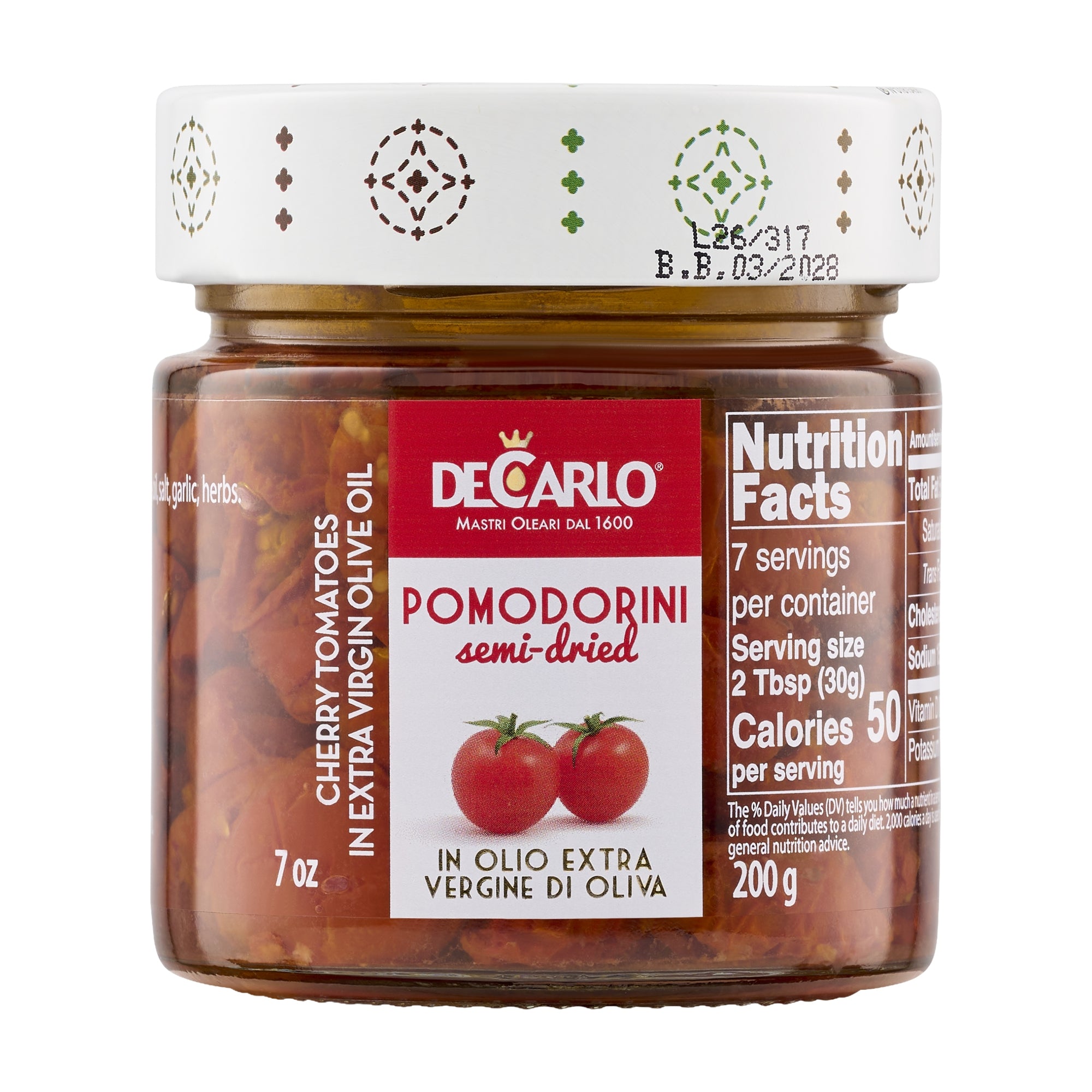 De Carlo Pomodorini Semi-Dried Cherry Tomatoes