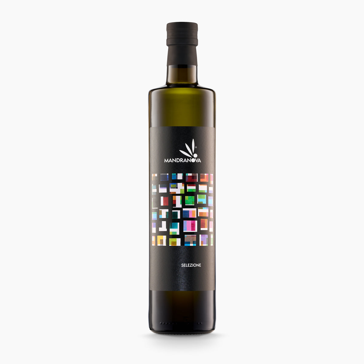 Mandranova Selezione 750ML extra virgin olive oil bottle from Sicily, Italy.