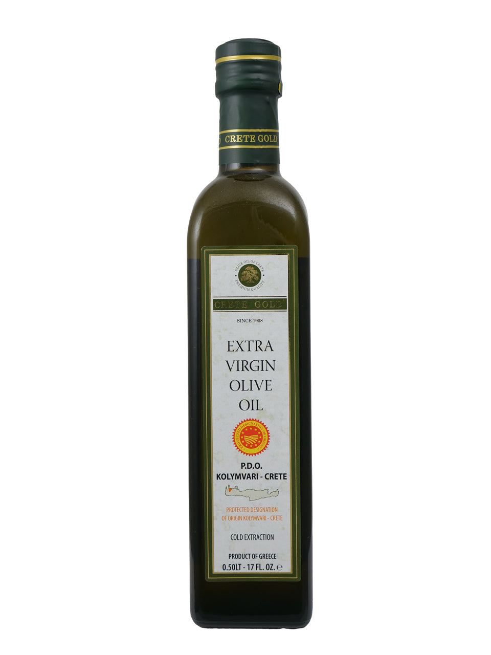 olive oil in glass bottle