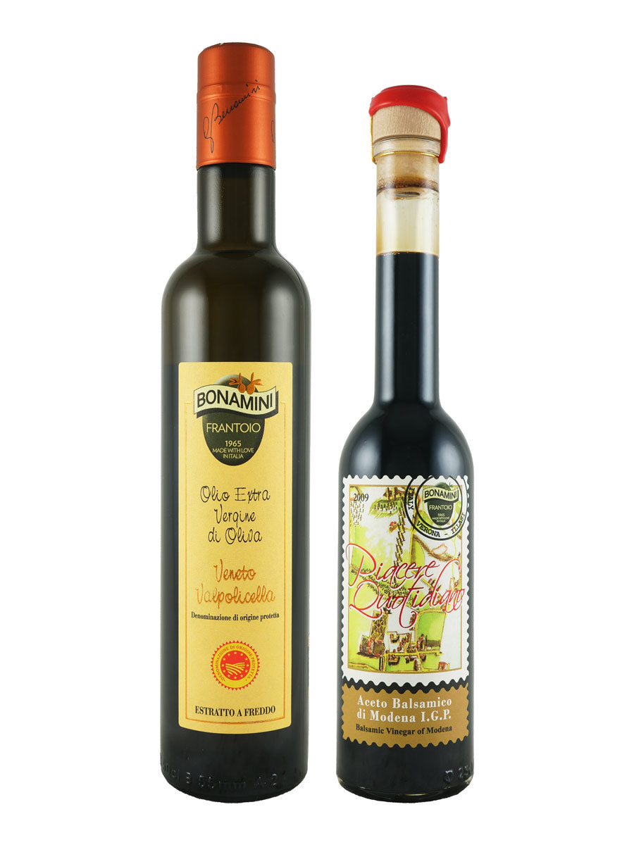 Frantoio Bonamini Olive Oil & Balsamic Vinegar Premium Duo