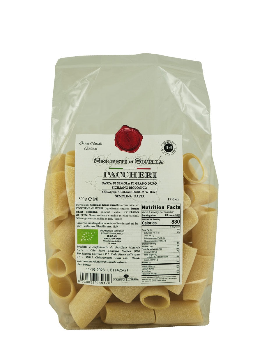 Frantoi Cutrera Organic Paccheri