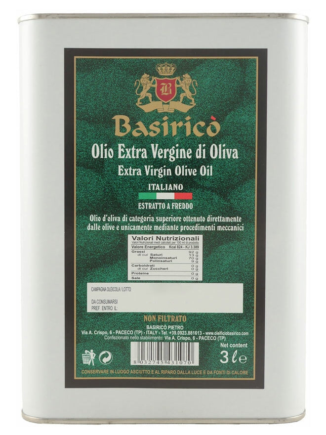 Basirico Unfiltered 3L Tin