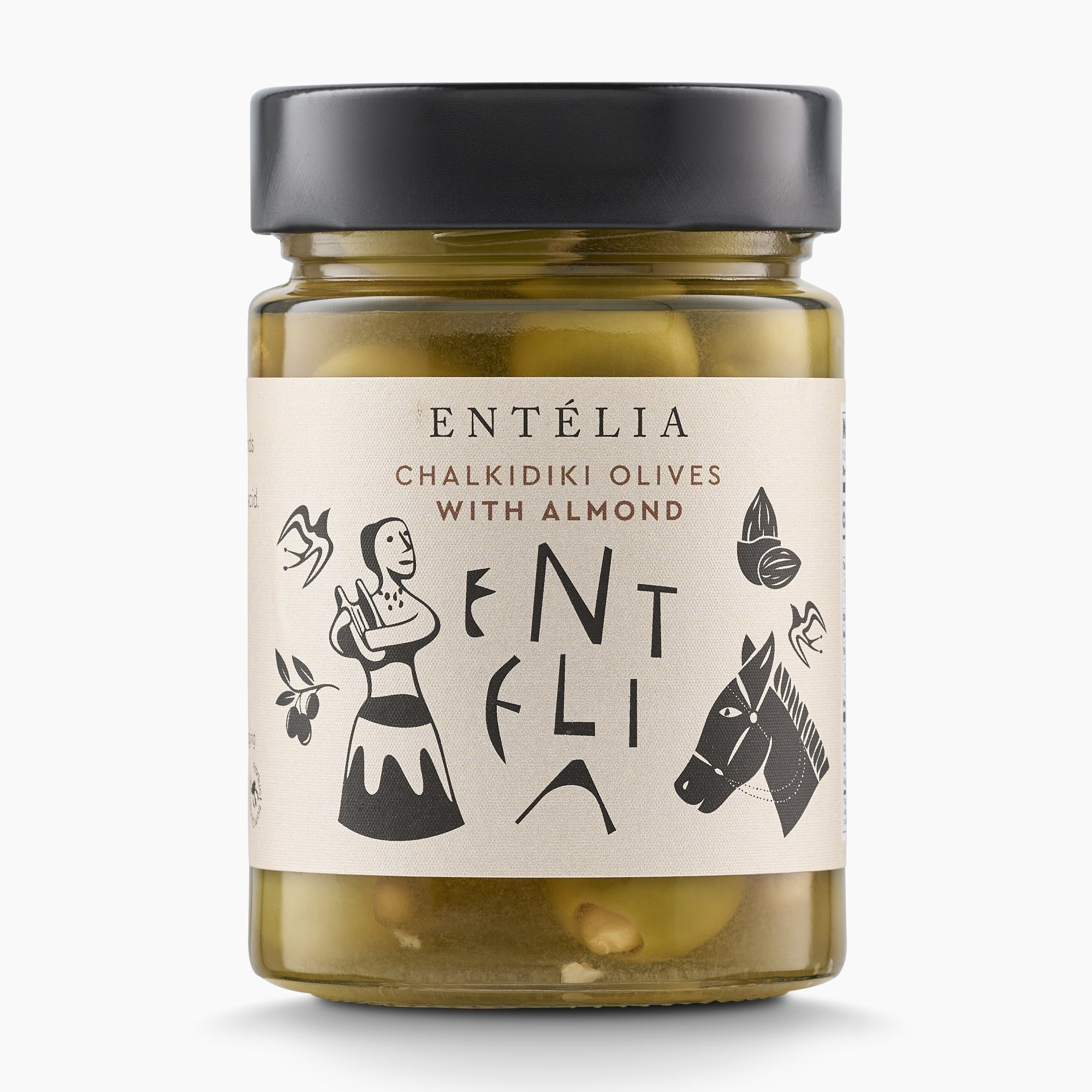 Entelia Chalkidiki Olives with Almonds - Greek Stuffed Green