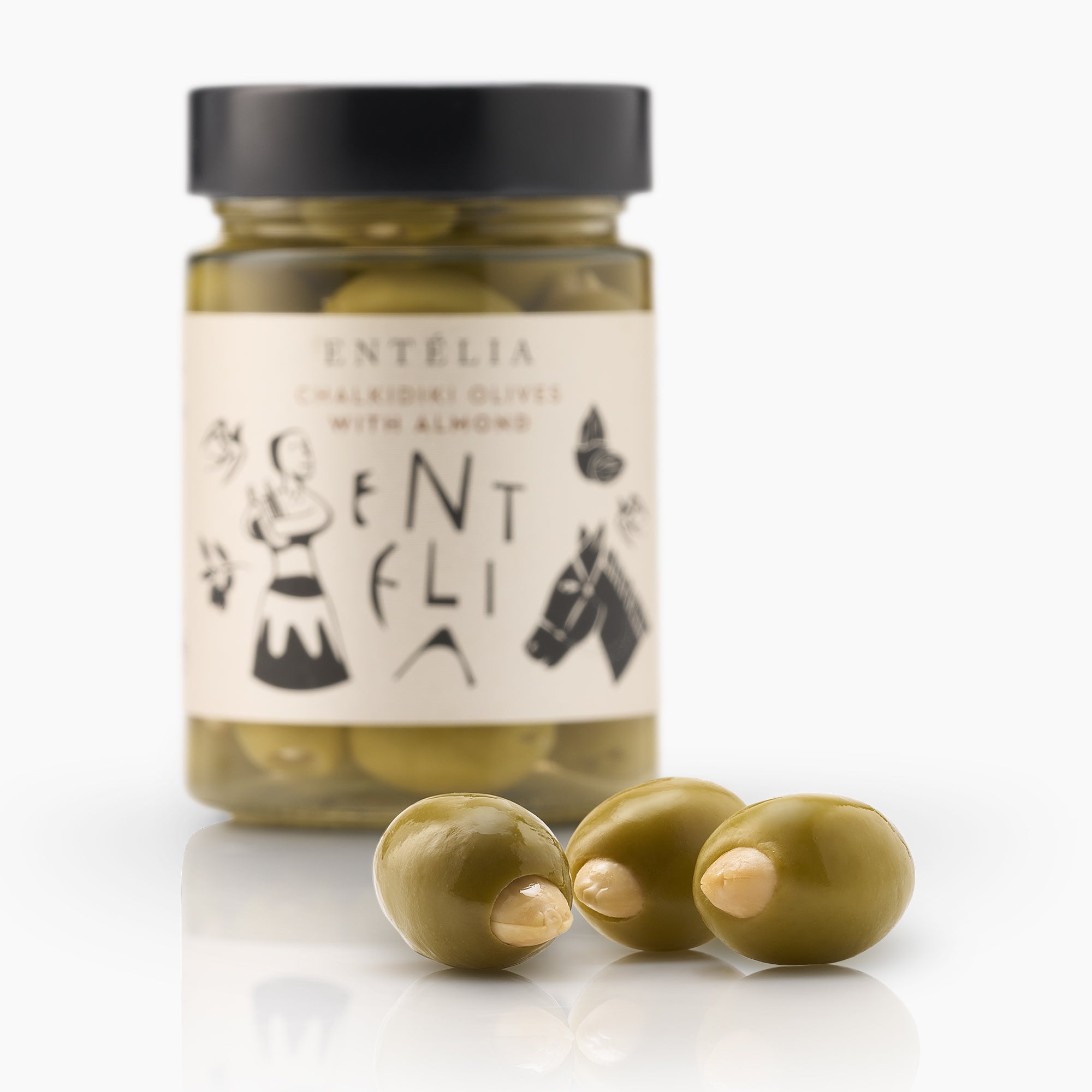Entelia Chalkidiki Olives with Almonds