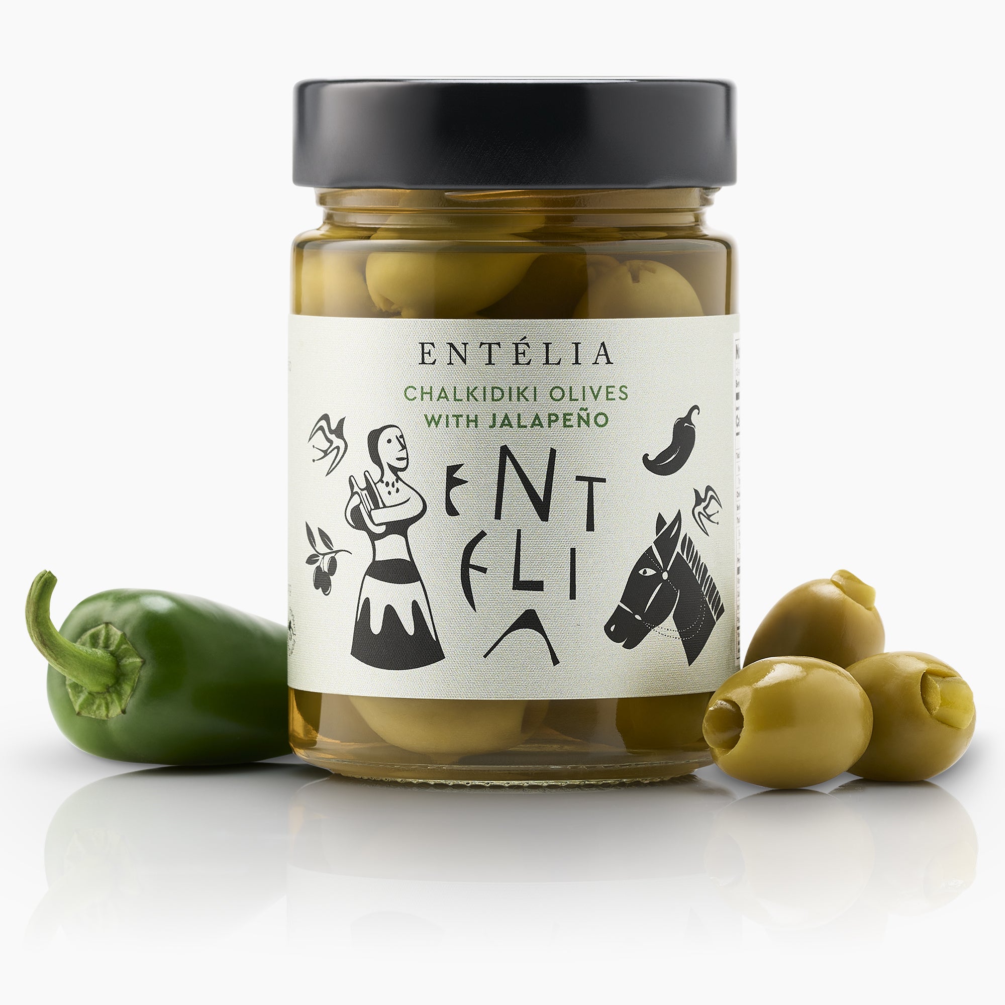 Entelia Chalkidiki Olives with Jalapeño