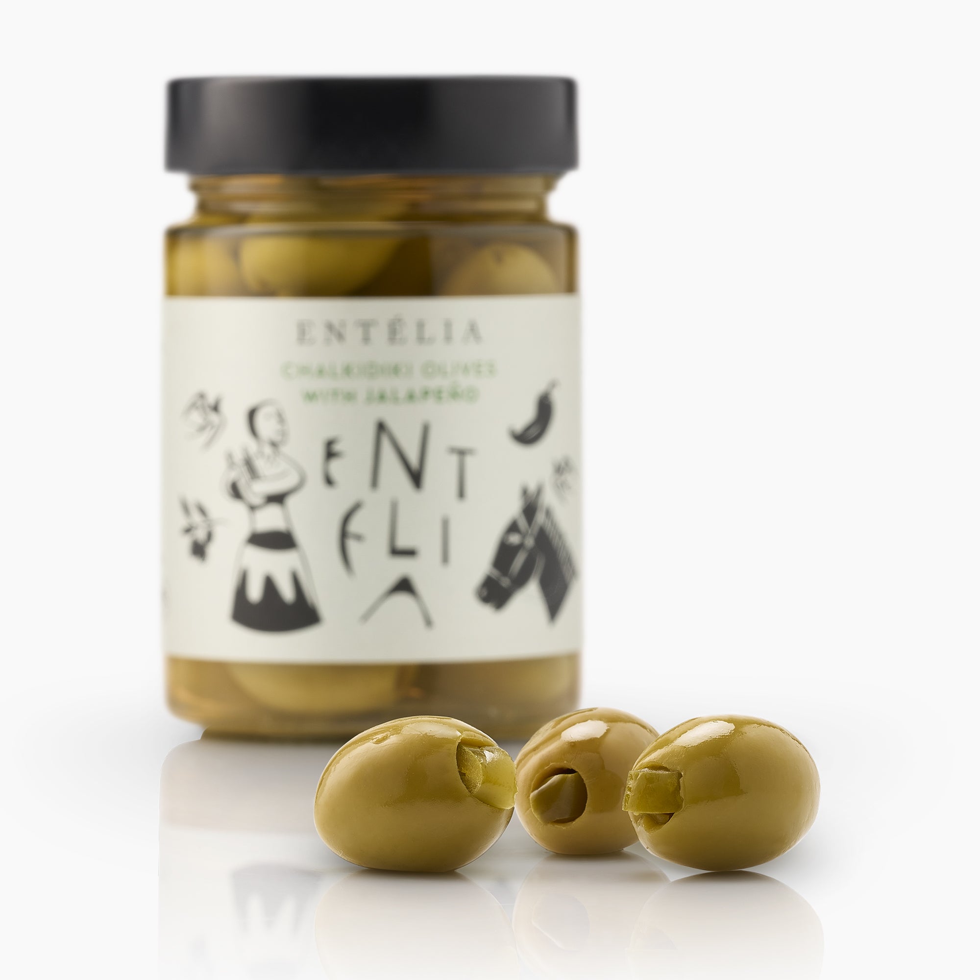 Entelia Chalkidiki Olives with Jalapeño