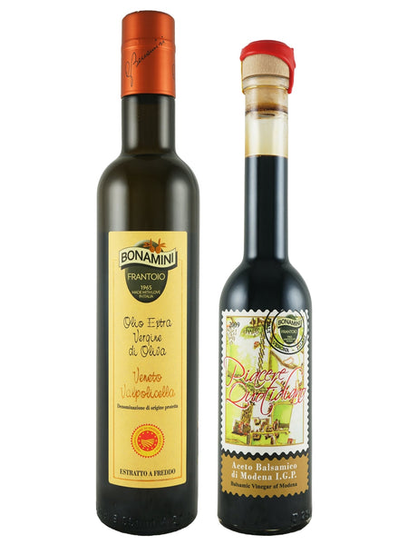 Frantoio Bonamini Olive Oil & Balsamic Vinegar Premium Duo Package