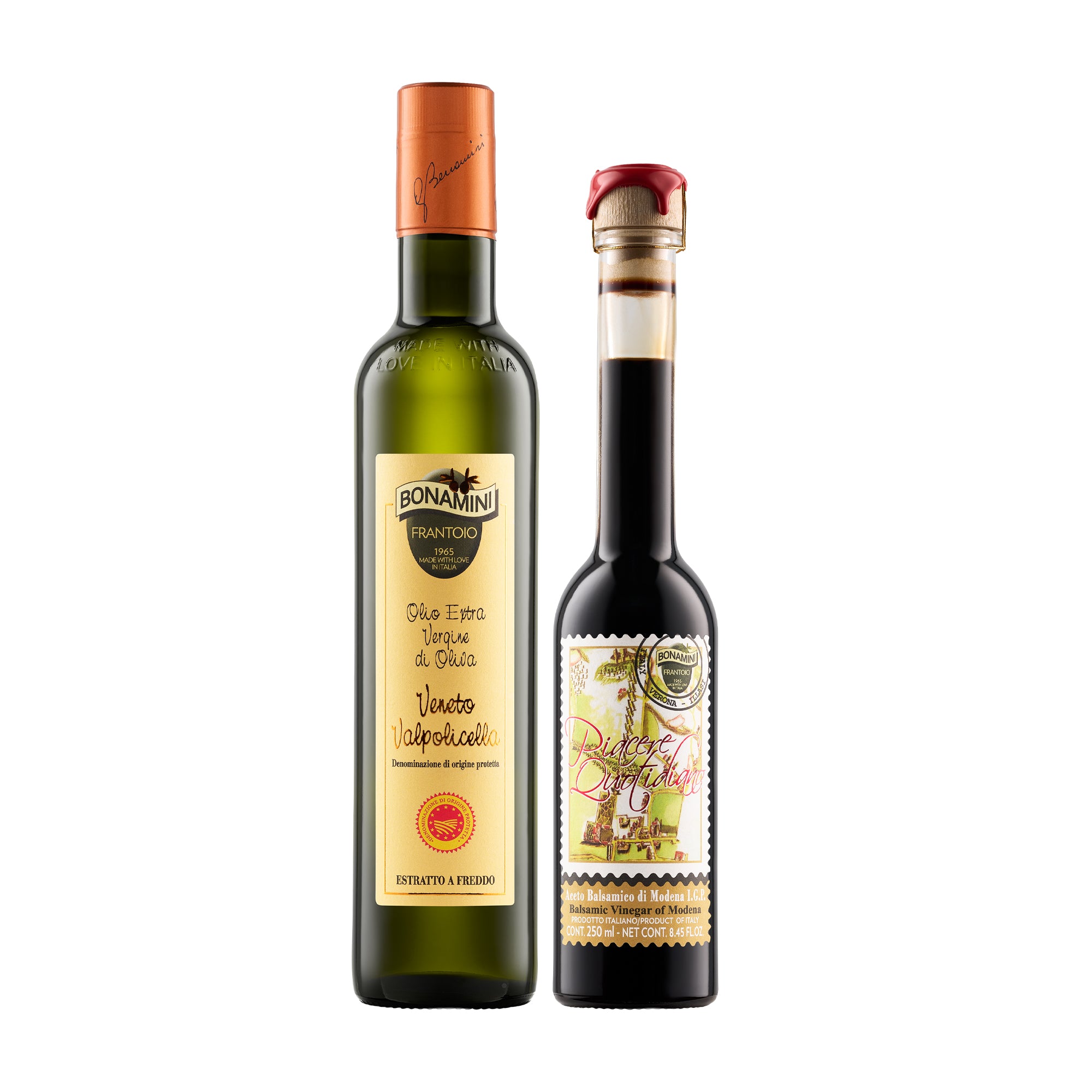 Frantoio Bonamini Olive Oil & Balsamic Vinegar Premium Duo