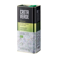 Creta Verde organic extra virgin olive oil in a 5L tin