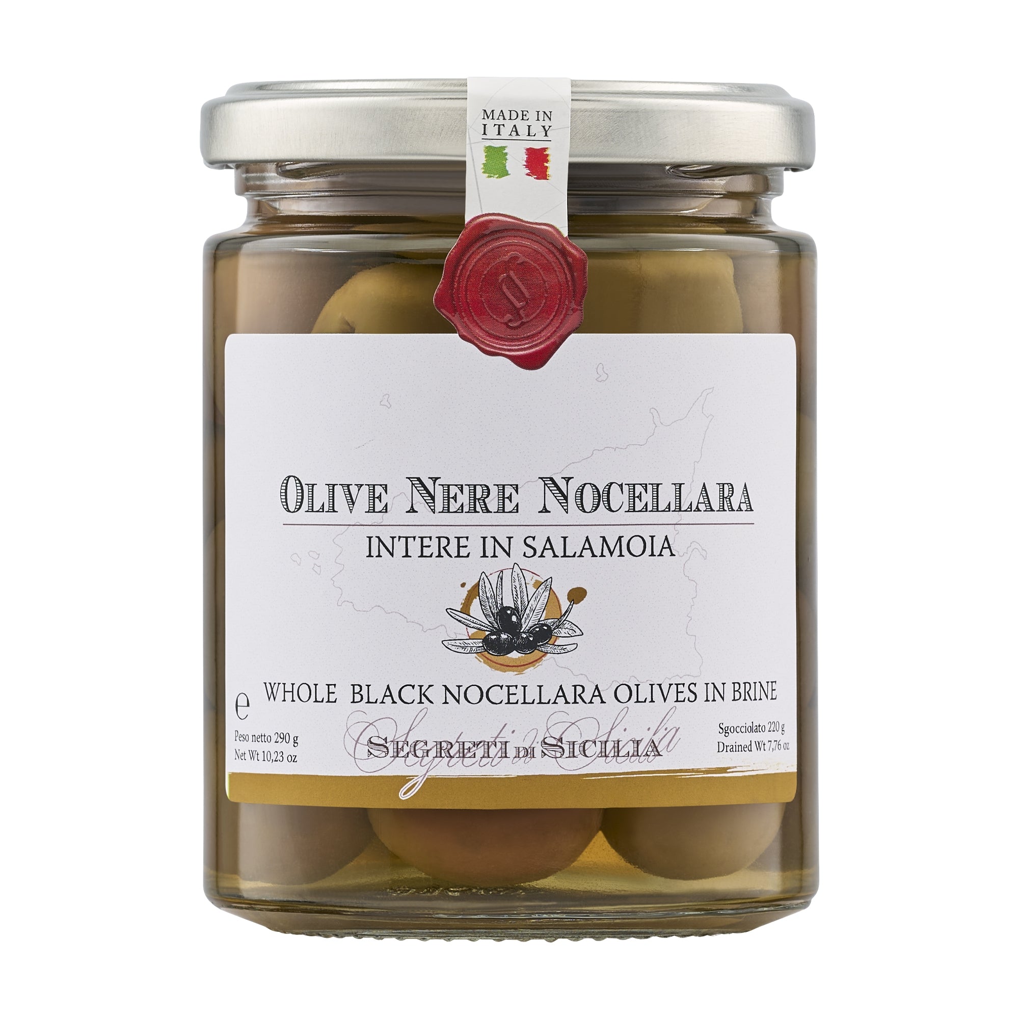 Frantoi Cutrera Black Nocellara del Belice Olives in Brine