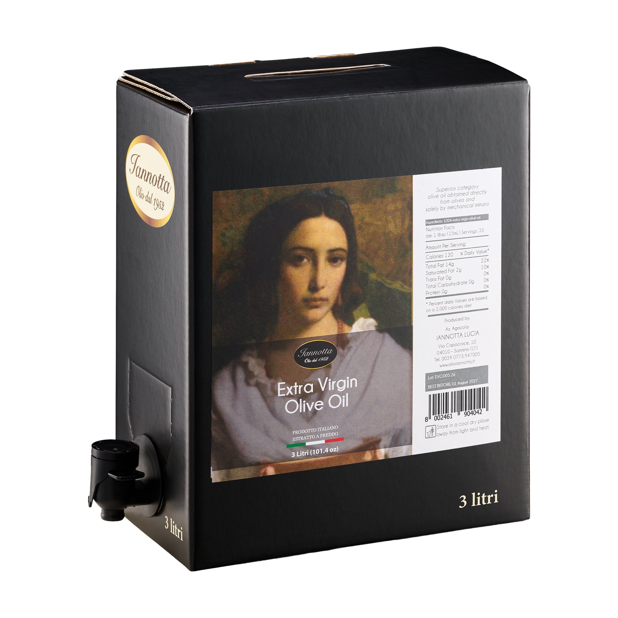 Iannotta Extra Virgin Olive Oil 3L Bag-in-Box