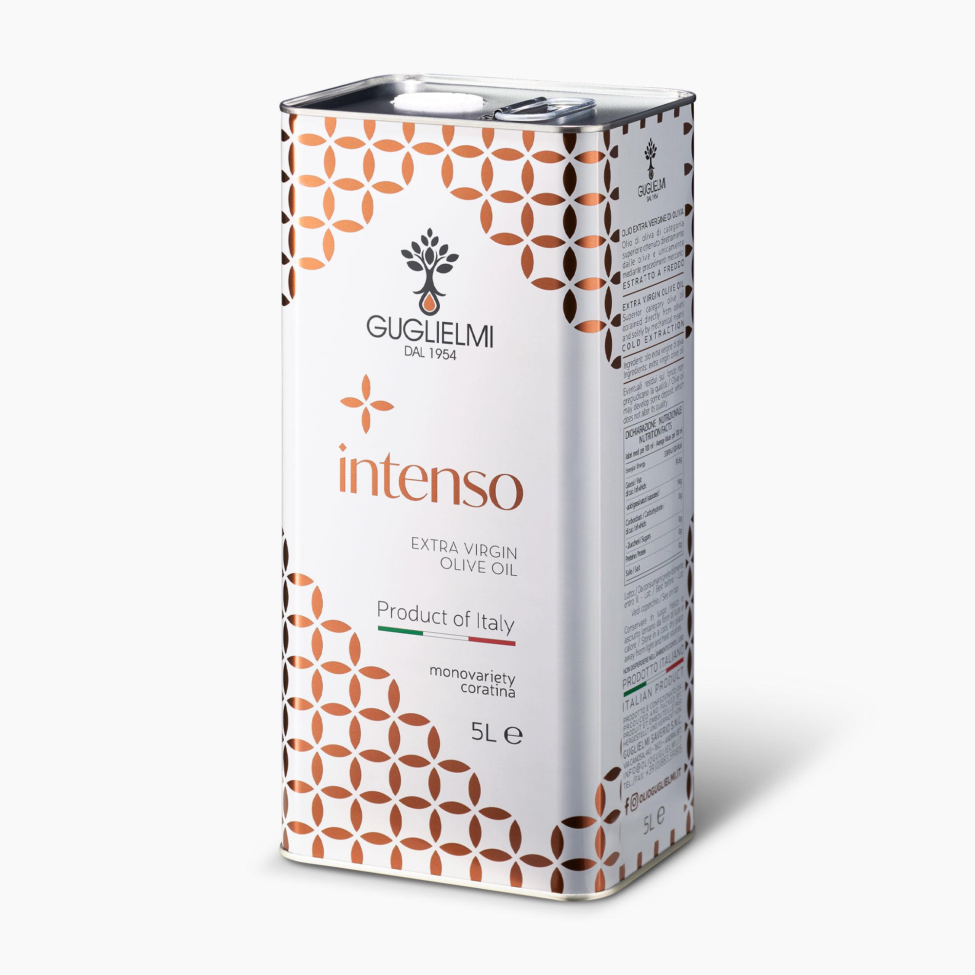 Guglielmi Intenso Coratina Extra Virgin Olive Oil 5L Tin (169 fl