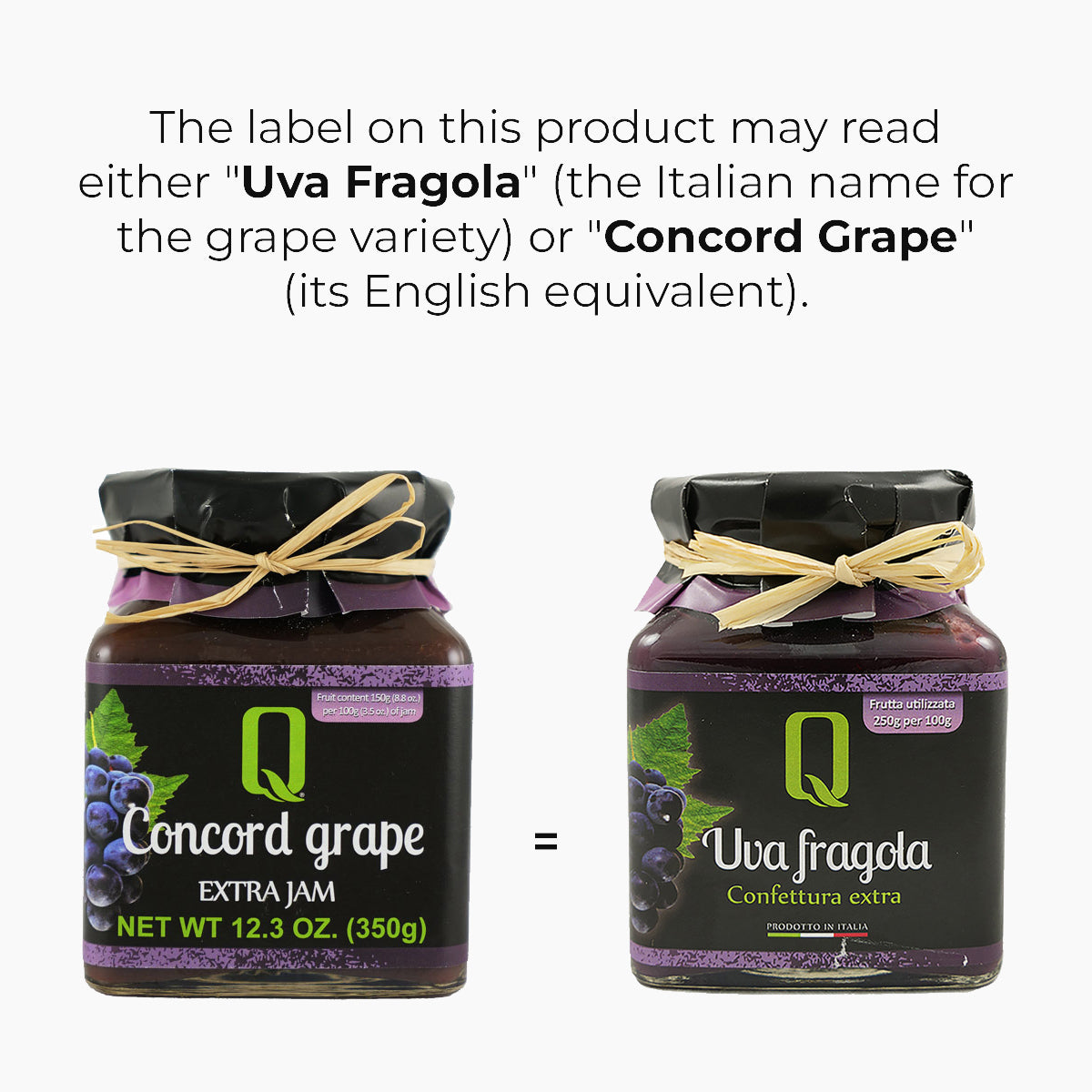 Quattrociocchi Concord Grape Jam - Italian Estate-Grown Grape