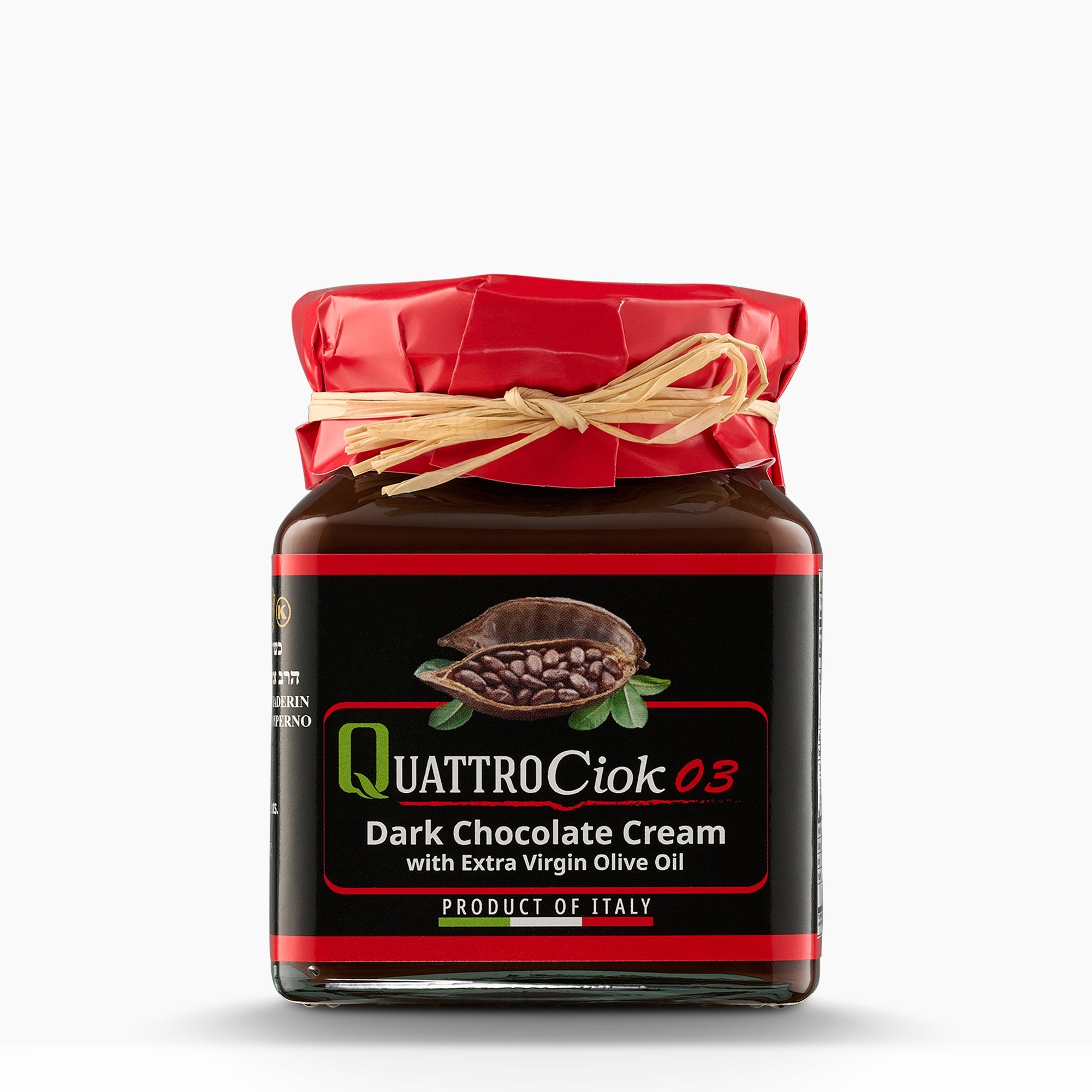 オチョコ Quattrociocchi Dark Hazelnut Cream - Cocoa & Hazelnut Spread with
