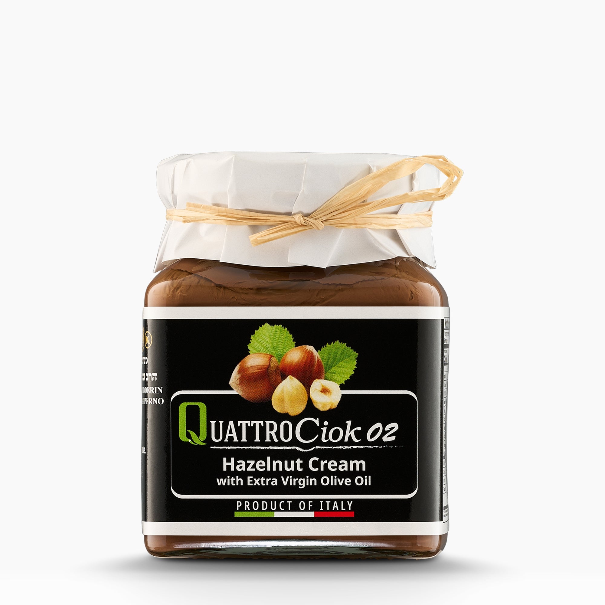 Quattrociocchi Hazelnut Cream - Hazelnut & Olive Oil Spread - 11.2