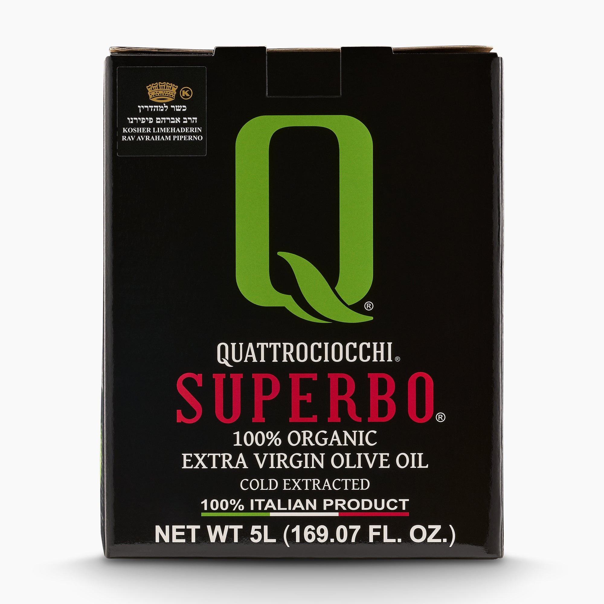 High Polyphenol Organic Italian Extra Virgin Olive Oil 5L Bag in