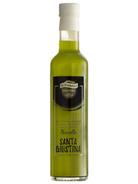 Bottle of Bonamini olive oil on a white background