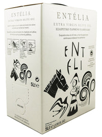 Entelia Greek Extra Virgin Olive Oil in 5 Liter (170fl oz) Bag-in-Box