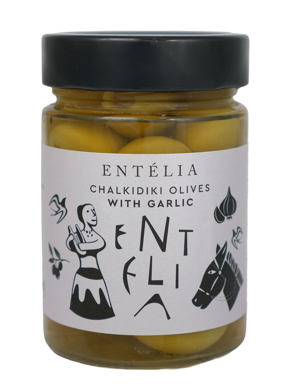 Entelia Chalkidiki Olives with Garlic