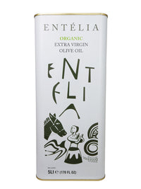 Entelélia organic extra virgin olive oil 5L tin