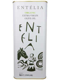Entelélia organic extra virgin olive oil 5L tin