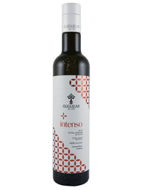 Guglielmi Intenso robust-intensity extra virgin olive oil 500 ml bottle from Coratina olives in Puglia, Italy.