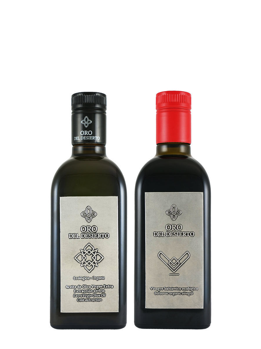 Oro del Desierto Organic Olive Oil & Balsamic Vinegar Set