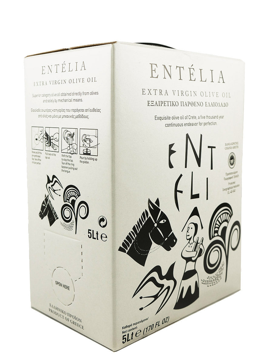 Entelia Bag-in-Box Extra Virgin Olive Oil 169 fl oz (5 Liters)