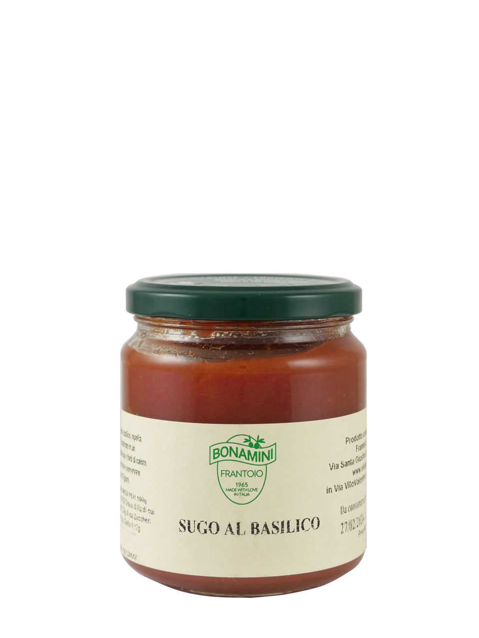 Frantoio Bonamini Tomato Sauce with Basil