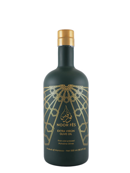 Noor Fès Organic Extra Virgin Olive Oil - Cold Pressed, <0.15% Acidity, Award Winning, Pack Of 2